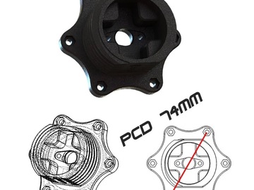 Ad: QR / Adapter / Hub – PCD 70mm, 74mm or 50,8mm [Thrustmaster]