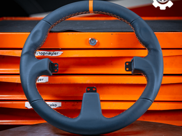 Ad: 5% OFF - Round Black Leather Rim